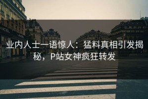 业内人士一语惊人：猛料真相引发揭秘，P站女神疯狂转发