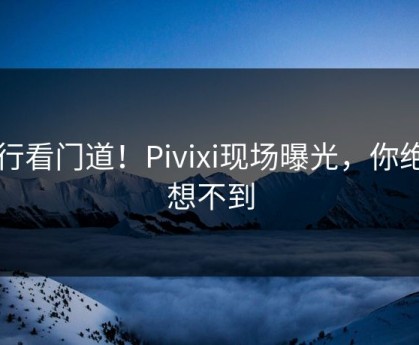 内行看门道！Pivixi现场曝光，你绝对想不到