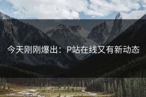 今天刚刚爆出：P站在线又有新动态
