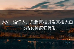 大V一语惊人：八卦真相引发真相大白，p站女神疯狂转发