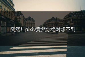 突然！pixiv竟然你绝对想不到