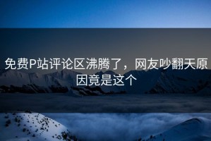 免费P站评论区沸腾了，网友吵翻天原因竟是这个