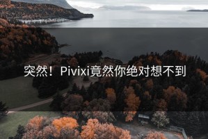 突然！Pivixi竟然你绝对想不到