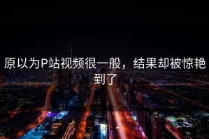 原以为P站视频很一般，结果却被惊艳到了