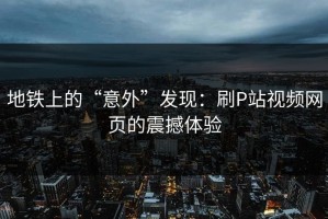 地铁上的“意外”发现：刷P站视频网页的震撼体验