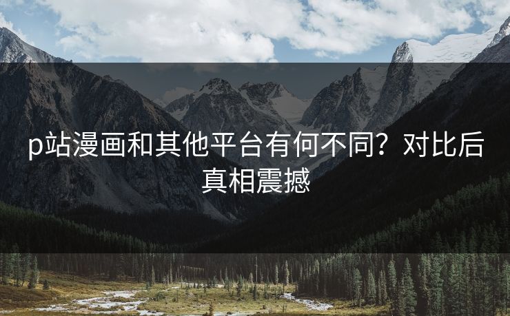 p站漫画和其他平台有何不同？对比后真相震撼