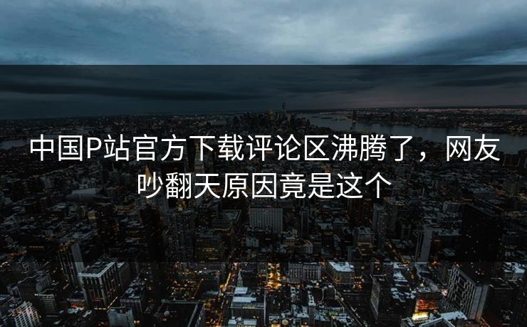 中国P站官方下载评论区沸腾了，网友吵翻天原因竟是这个