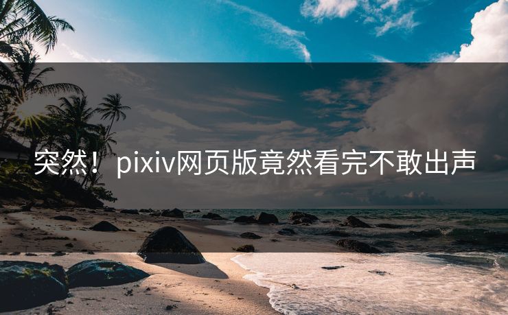 突然！pixiv网页版竟然看完不敢出声