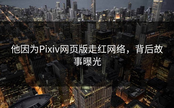 他因为Pixiv网页版走红网络，背后故事曝光