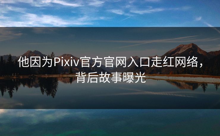 他因为Pixiv官方官网入口走红网络，背后故事曝光