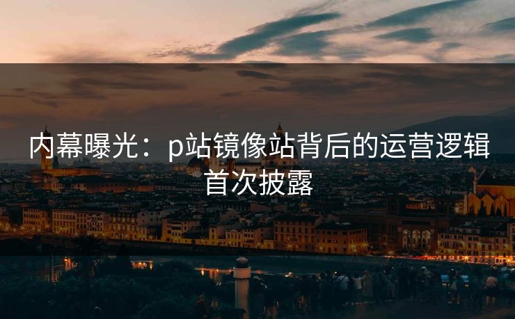 内幕曝光：p站镜像站背后的运营逻辑首次披露