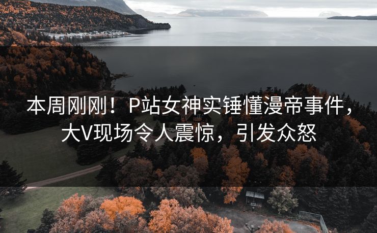 本周刚刚！P站女神实锤懂漫帝事件，大V现场令人震惊，引发众怒